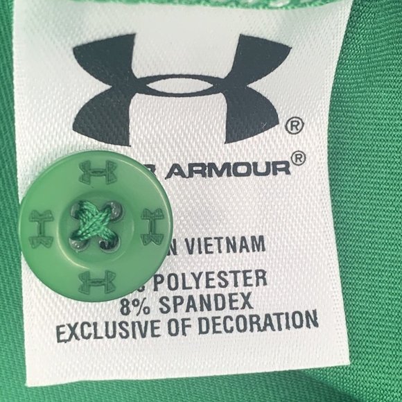 Men's Under Armour Loose Polo Shirt Green Blue S Notre Dame ND‎ Fighting Irish - Picture 4 of 9